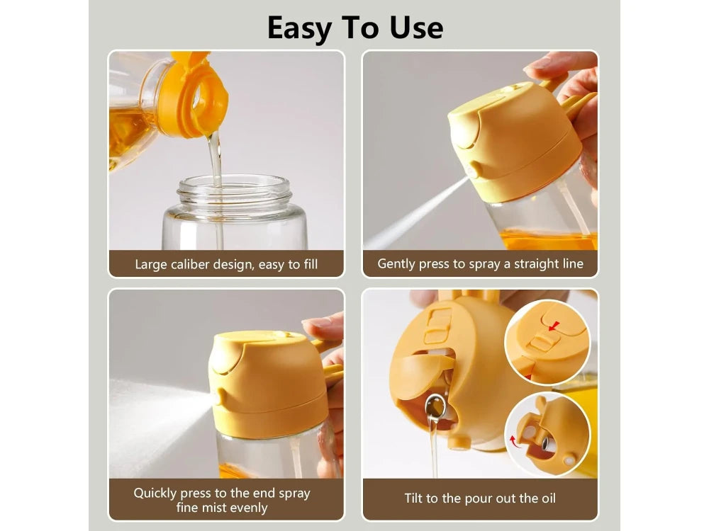 AJ Oil Sprayer for Cooking 470ml – Glass, BPA-Free, Soft Green – view 5