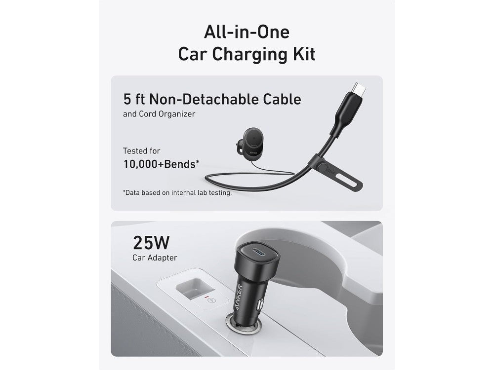 Anker MagSafe Wireless Magnetic Car Charger 15W for iPhone 14/15 with Vent Mount, USB-C Cable & 25W Adapter – view 5
