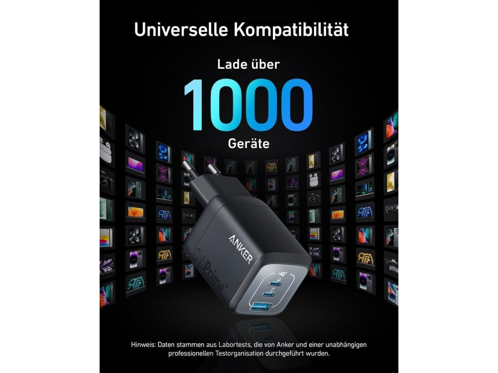 Anker Prime 67W GaN Wall Charger 3-Port (2× USB-C + USB-A) PD/PPS, Black – view 5