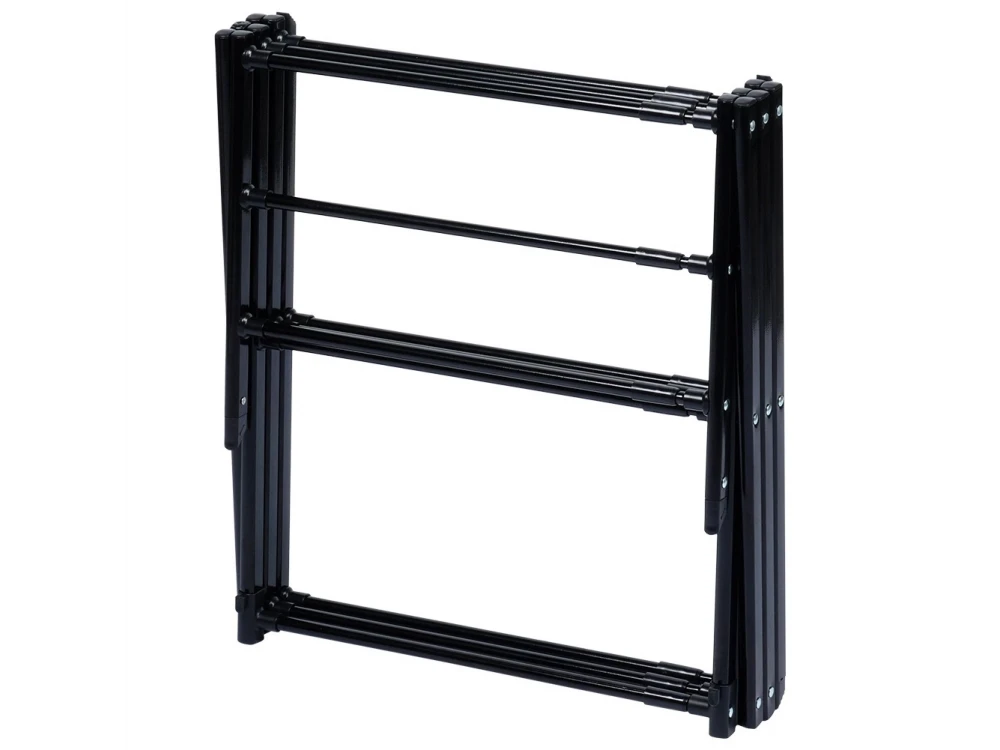 Vilde Vertical Folding Floor Drying Rack 3-Tier 47-78×94cm – Metal, Black – view 5