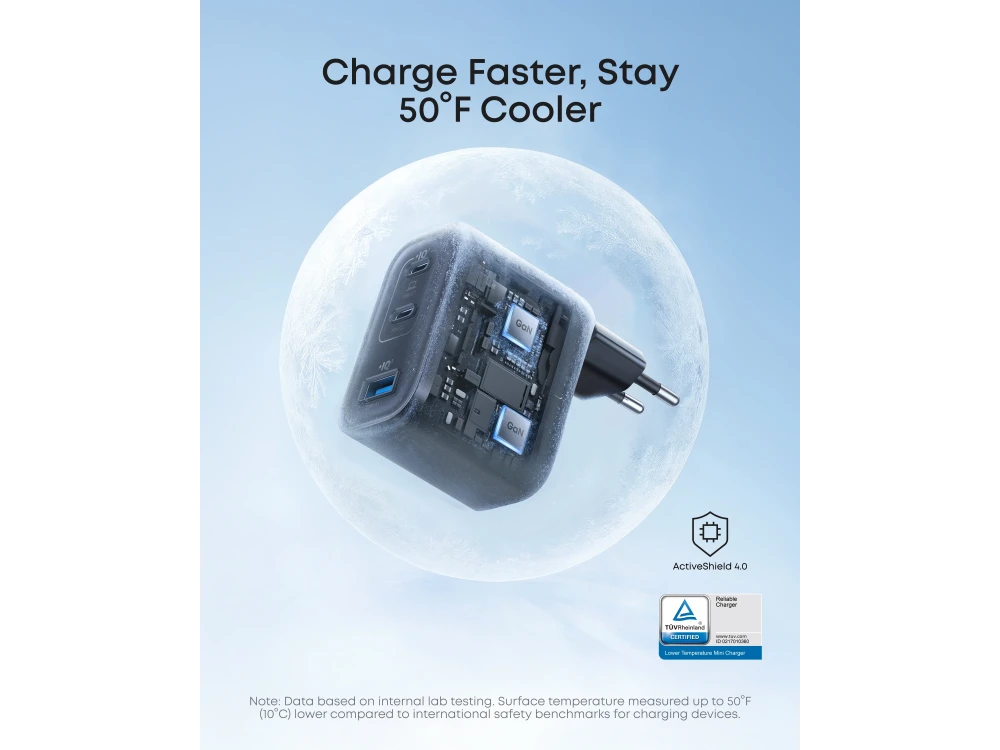 Anker Nano 70W 3-Port USB-C / USB-A GaN Wall Charger – Black – view 5