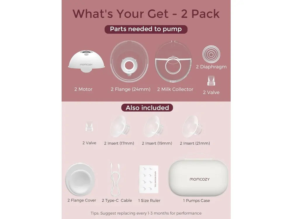 Momcozy M5 Hands-Free Electric Double Breast Pump – 3 Modes, 9 Levels, Quill Gray – view 5