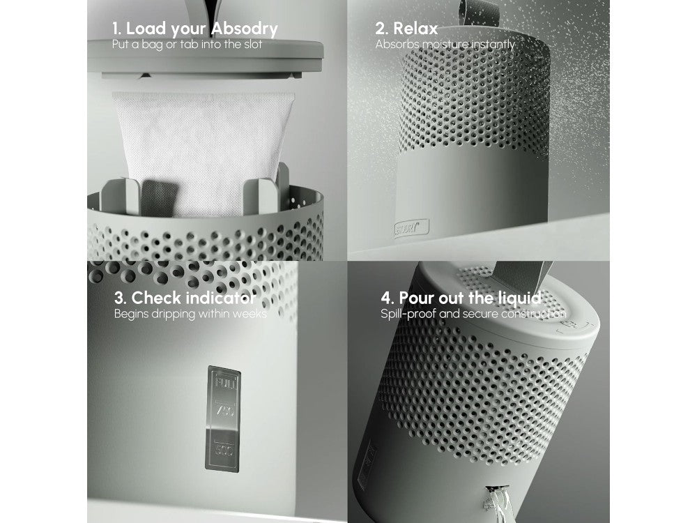 Absodry Duo Family Bag Dehumidifier – Battery & Mains Free, Up to 50m³, Blue – view 5