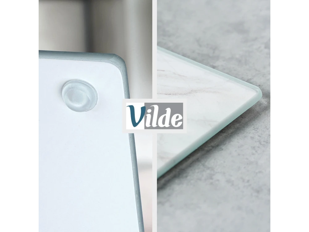 Vilde Chopping Board Tempered Glass 40×30cm – Marble White, Non-slip – view 6