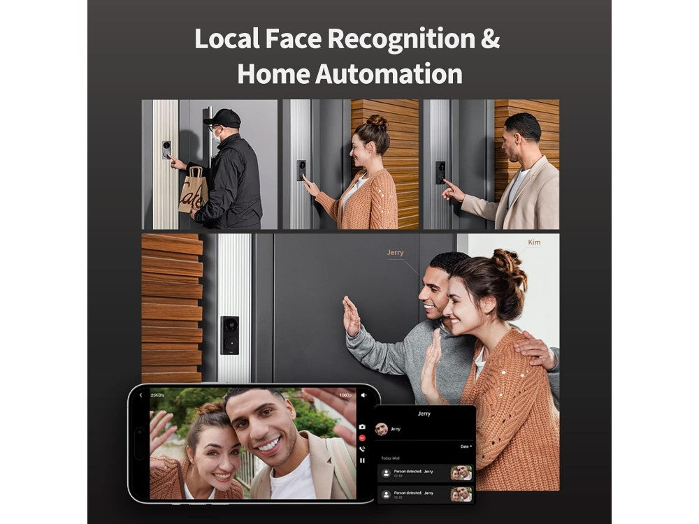 Aqara G4 Smart Video Doorbell 1080p – Face Recognition, HomeKit Secure Video, Black – view 6