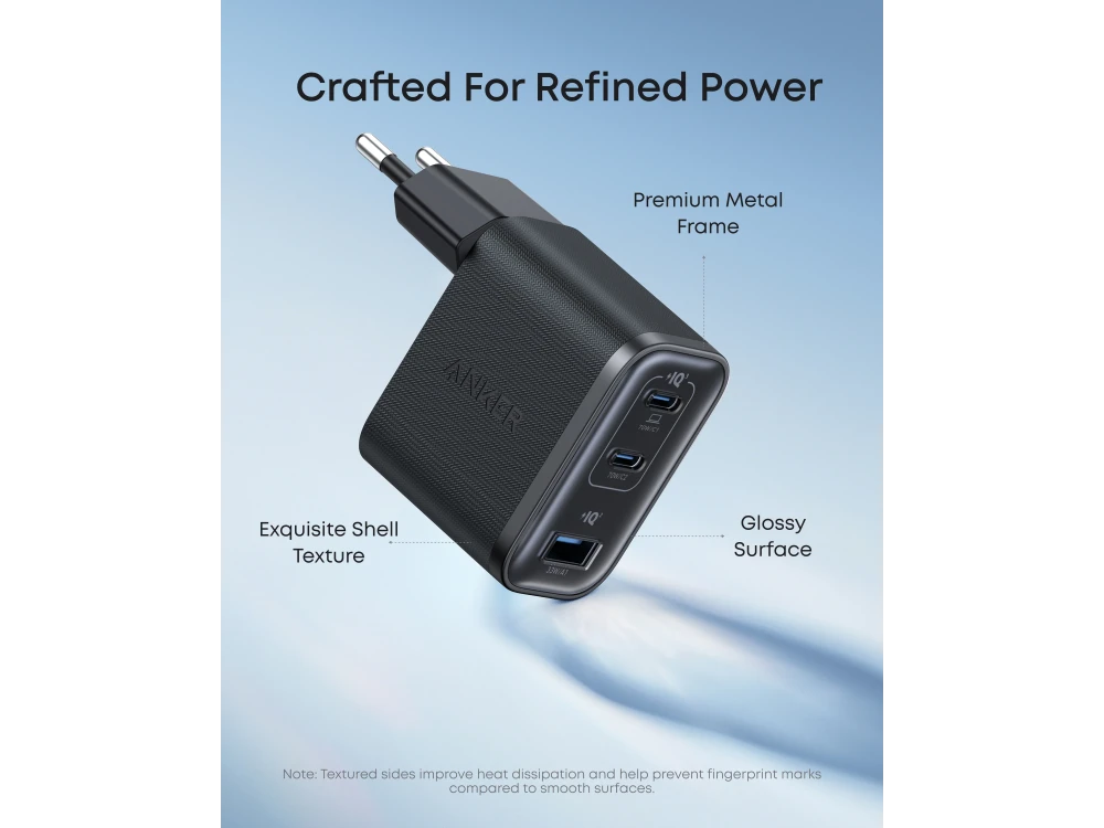 Anker Nano 70W 3-Port USB-C / USB-A GaN Wall Charger – Black – view 6