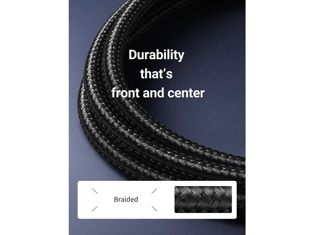 Ugreen Cat.7 F/FTP Ethernet Cable 5m – Nylon Braided, 10Gbps, 600MHz, RJ45 Shielded, Black – view 6