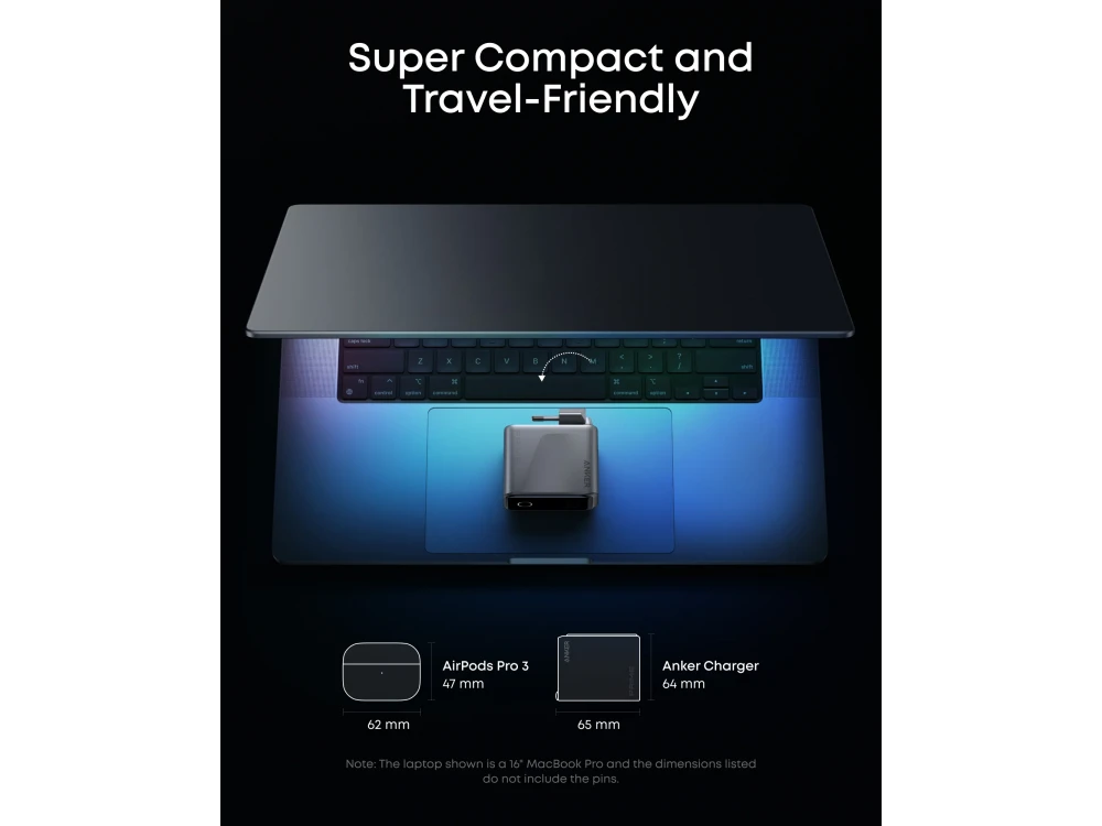 Anker 160W GaN 3-Port USB-C Wall Charger – Smart Display, AnkerSense View, Dark Grey – view 6