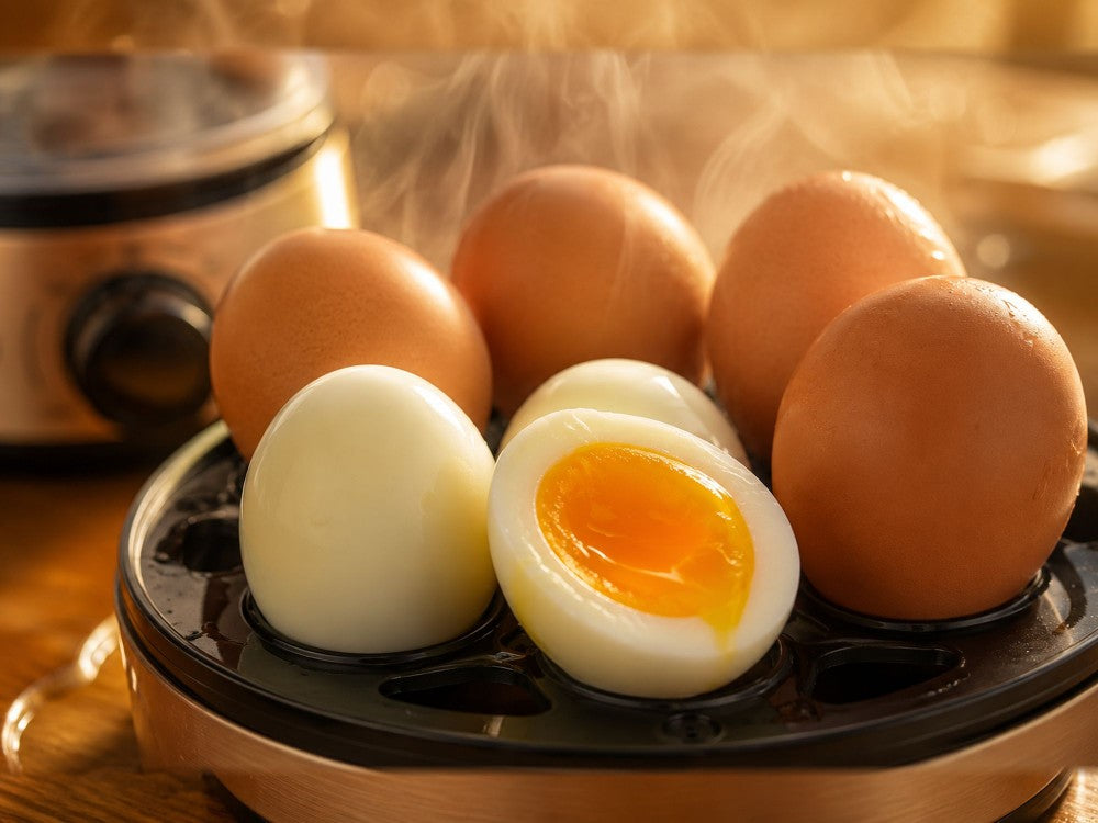 Emerio Electric Egg Boiler 7-Egg 400W BPA-Free – 3 Cooking Levels, Audible Alert, Gold Inox – view 6