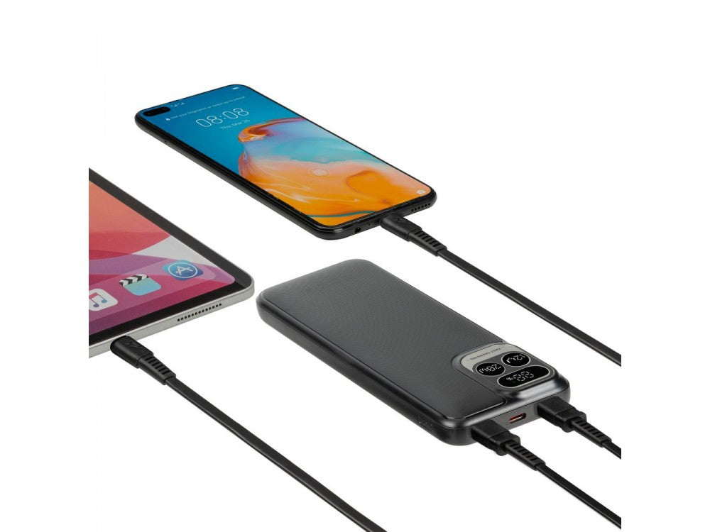 Rivacase VA2511 10000mAh Power Bank 20W USB-C PD QC3.0 with LCD Screen – Black – view 6