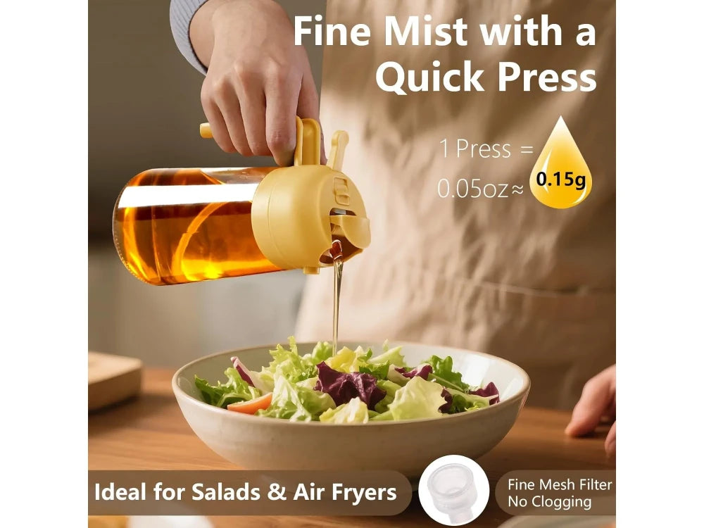 AJ Oil Sprayer for Cooking 470ml – Glass, BPA-Free, Soft Green – view 7