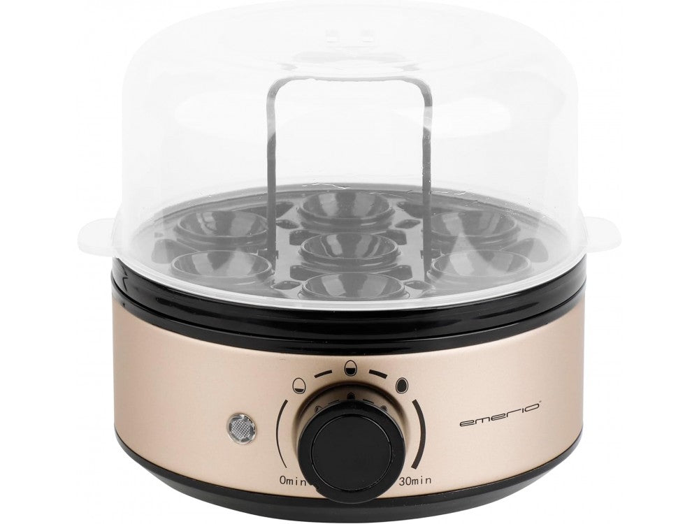Emerio Electric Egg Boiler 7-Egg 400W BPA-Free – 3 Cooking Levels, Audible Alert, Gold Inox – view 7