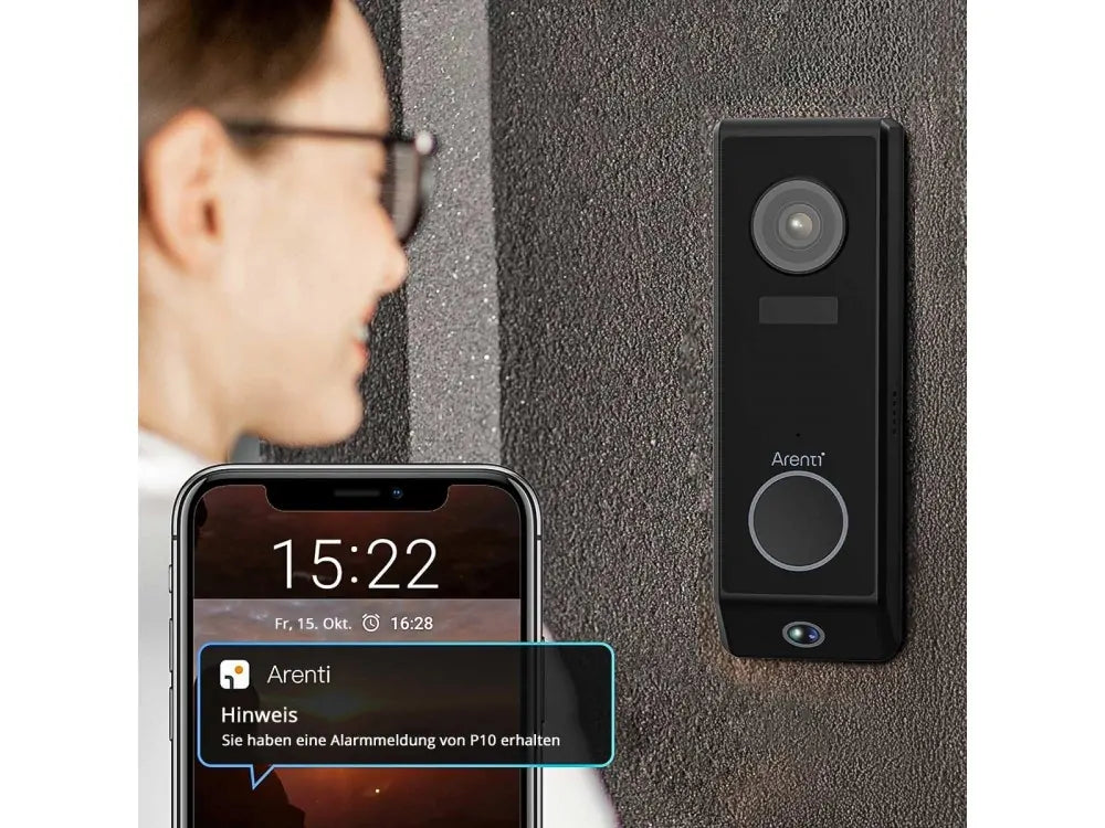Arenti P10 Wireless Dual Camera Doorbell 2K 3MP with Night Vision & 3-Month Battery – view 8