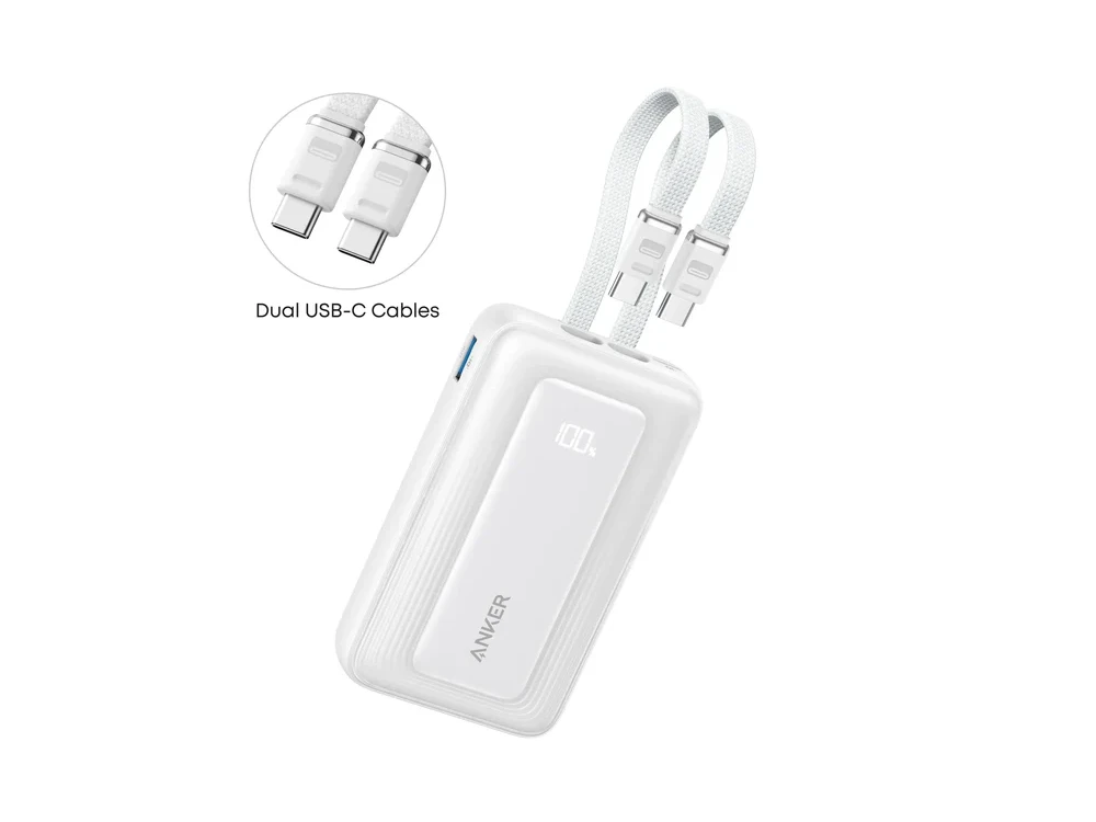 Anker Zolo Power Bank 10000mAh 35W – 2 Built-in USB-C Cables + USB-C + USB-A, Black – view 8