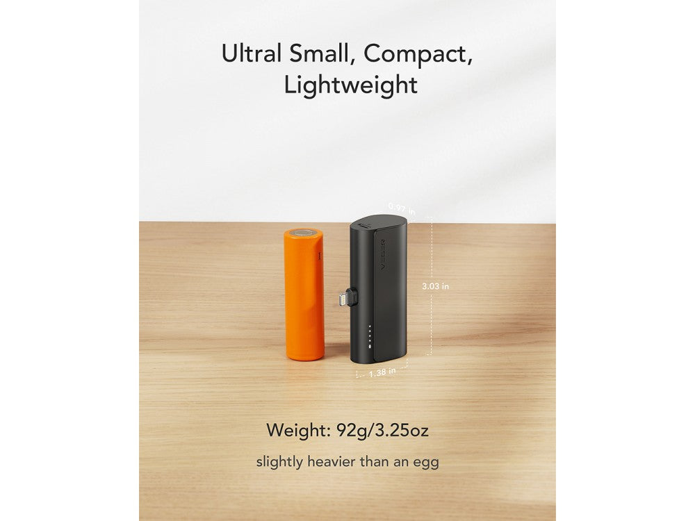Veger V0556P Lightning Mini Power Bank 5000mAh 22.5W PD – Black – view 8