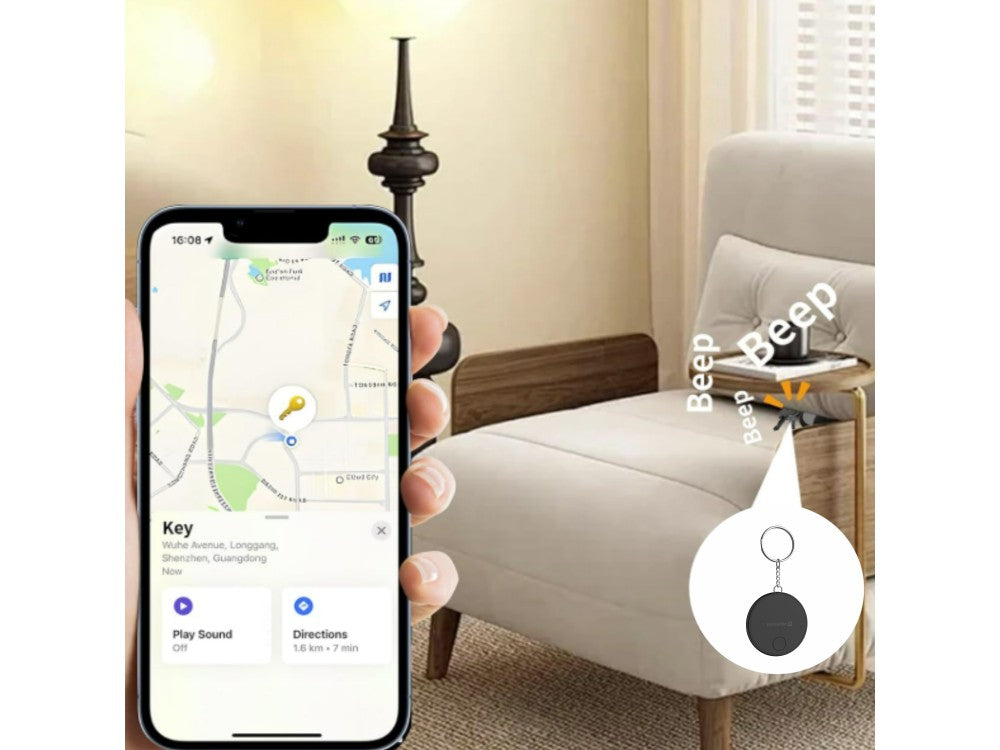 Swissten Ultra Slim Find Tag – Apple Find My Smart Locator, IP45, Black – view 8