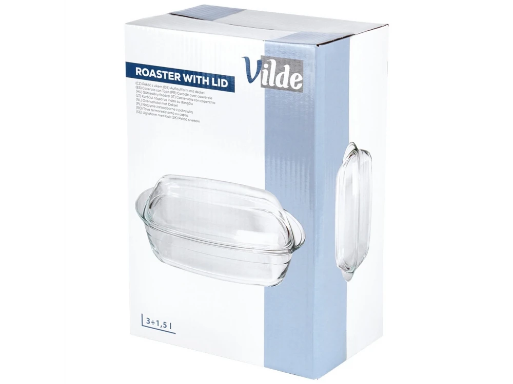 Vilde Casserole Dish 2-in-1 Borosilicate Glass 3.5L + 1.5L with Lid – view 8