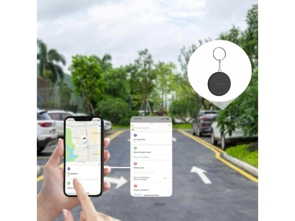 Swissten Ultra Slim Find Tag – Apple Find My Smart Locator, IP45, Black – view 9