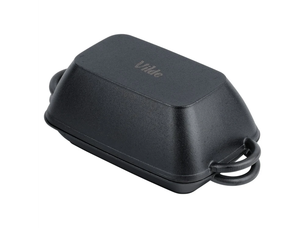 Vilde Cast Iron Roasting Tin 2-in-1 – 3.5L Pot + 1.5L Grill Lid, Black – view 9