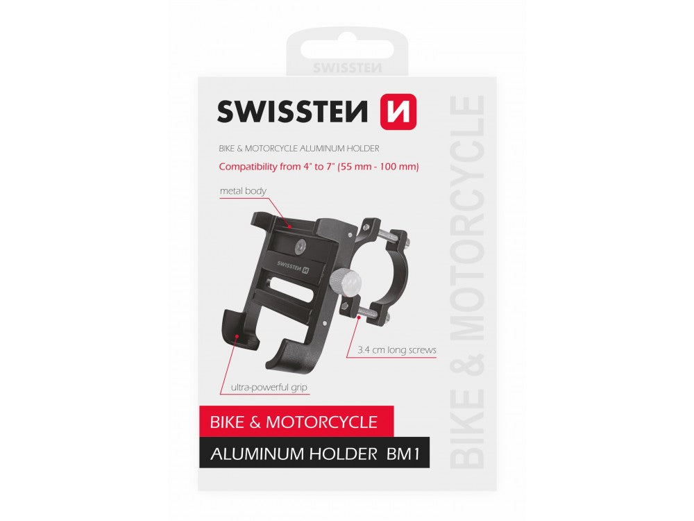 Swissten BM1 Bike Phone Mount – Aluminium, 4-7" Phones, 31.8mm Handlebar – view 9