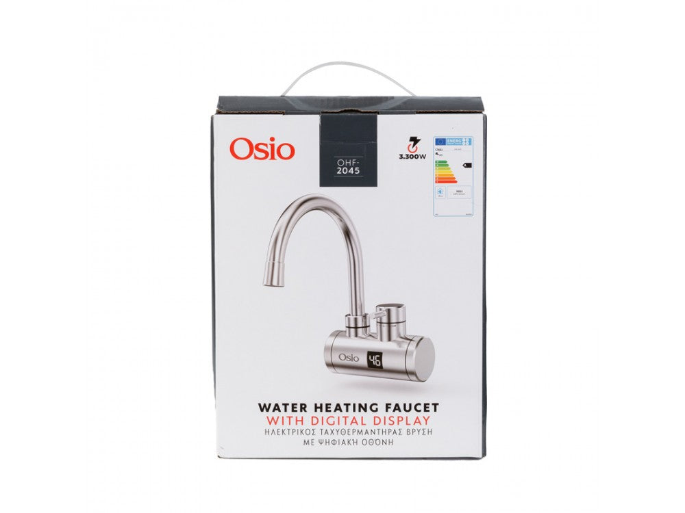 Osio OHF-2045 Electric Instant Tap Water Heater 3300W with LCD Display, Inox – view 9