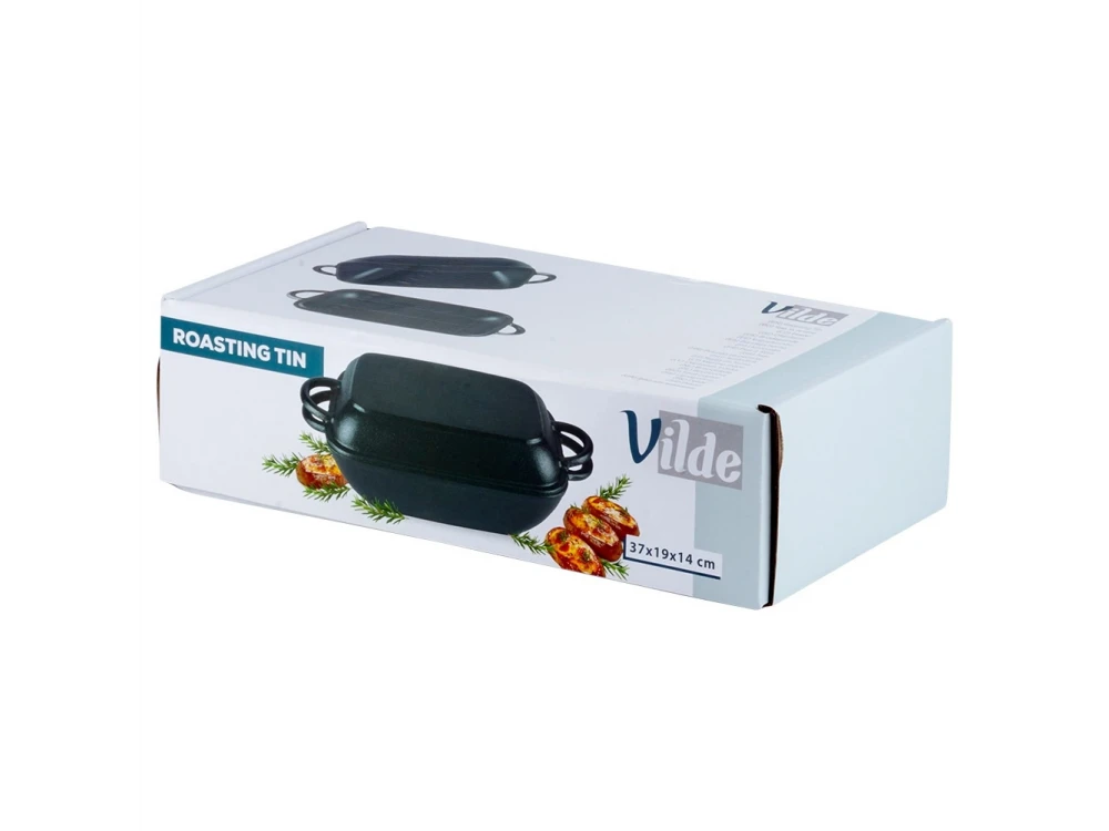 Vilde Cast Iron Roasting Tin 2-in-1 – 3.5L Pot + 1.5L Grill Lid, Black – view 10