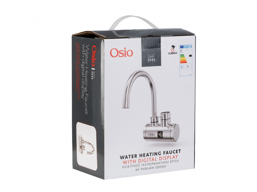 Osio OHF-2045 Electric Instant Tap Water Heater 3300W with LCD Display, Inox – view 11