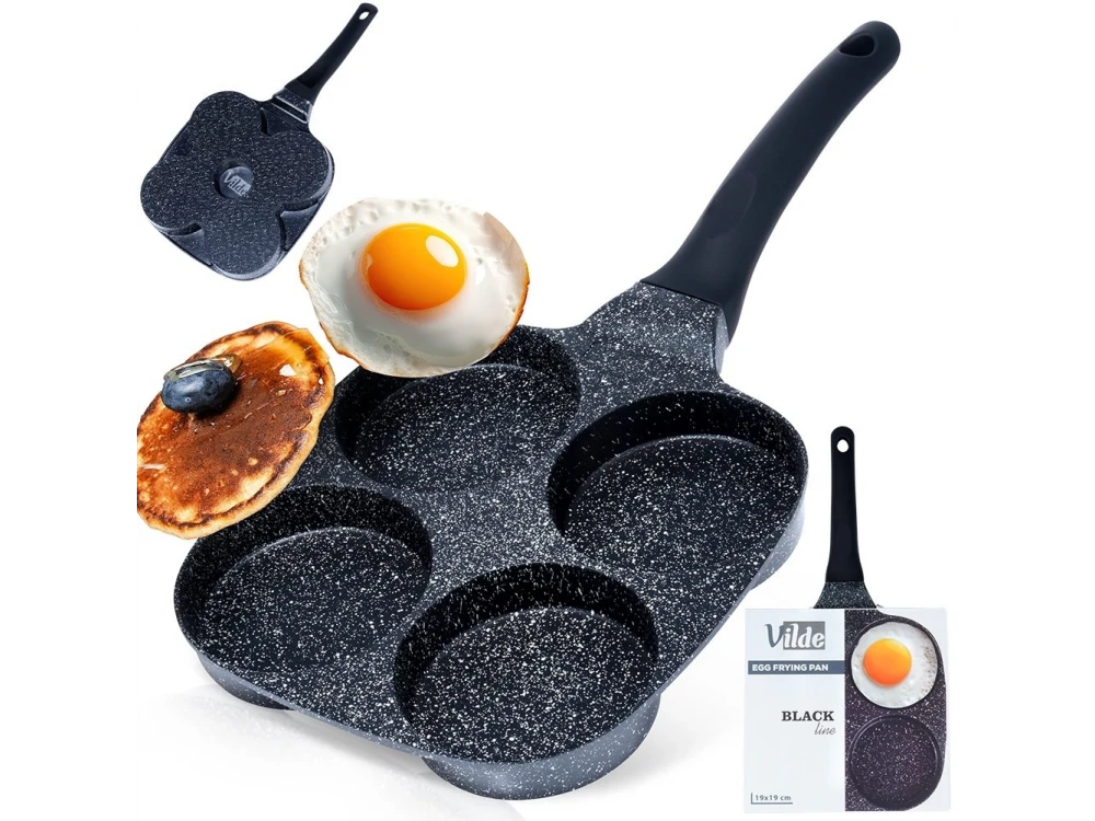 Vilde Premium Four-Cup Egg Pan 19cm Aluminium with Granite Non-Stick Coating – view 11