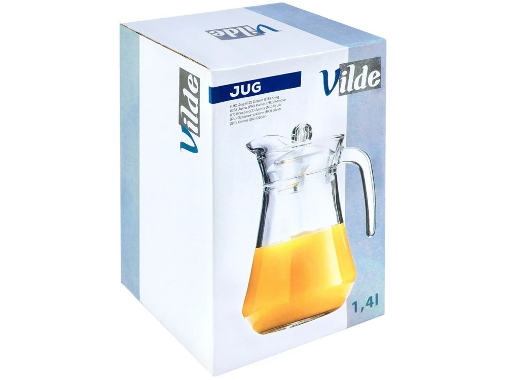 Vilde Glass Serving Pitcher 1400ml – With Lid, Dishwasher Safe – view 12