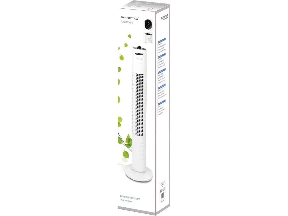 Emerio Bladeless Tower Fan 78cm with Timer – 3 Speeds, Oscillation, White – view 12