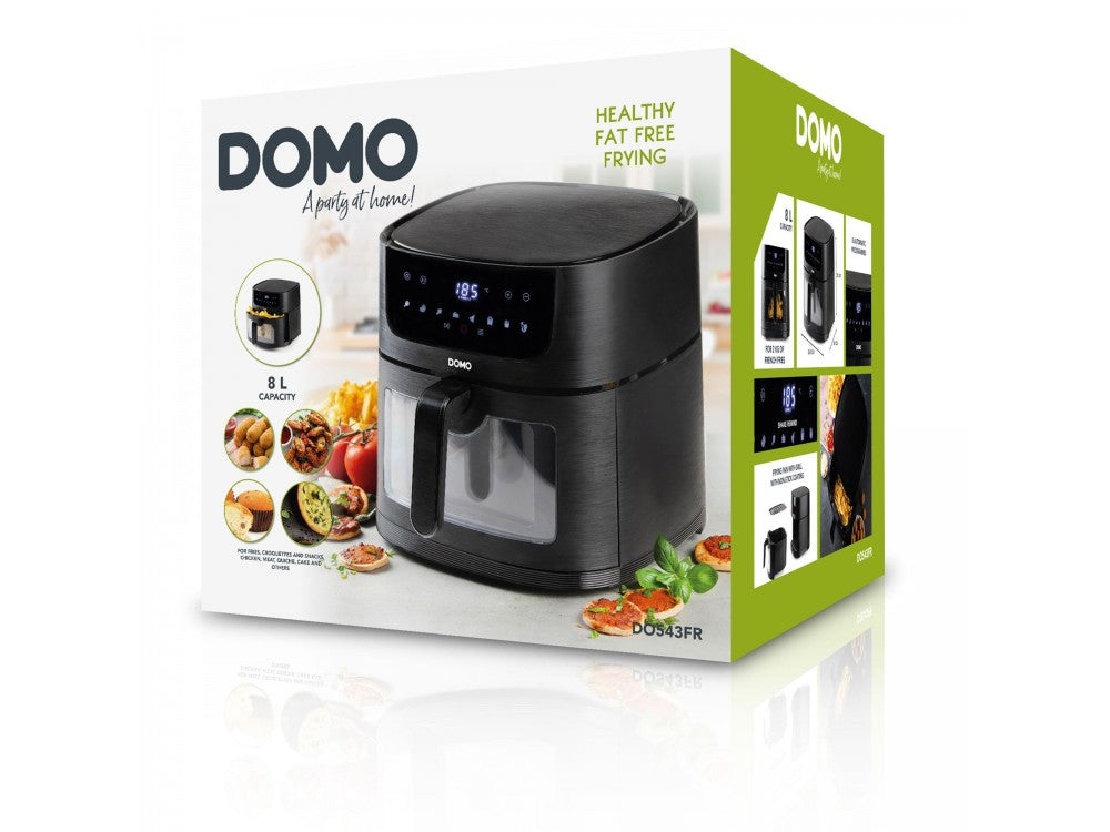 DOMO 8L Air Fryer XXL 1800W – Viewing Window, 220°C, 8 Presets, Touch Panel, PFAS-Free – view 19