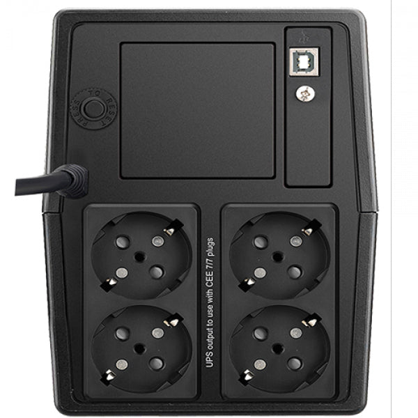 Infosec X1 EX 1250 USB SCH Line-Interactive UPS 1250 VA / 625 W – 4 Schuko Outlets & USB – view 2
