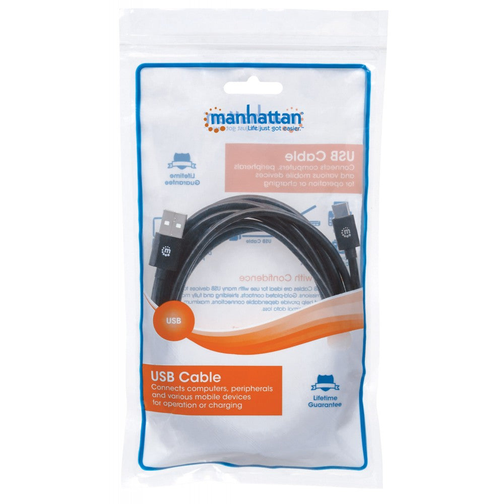 Manhattan ICOC MUSB20-CMAM20 USB-A to USB-C Cable 2 m – USB 2.0, 480 Mbps & 3A – view 2