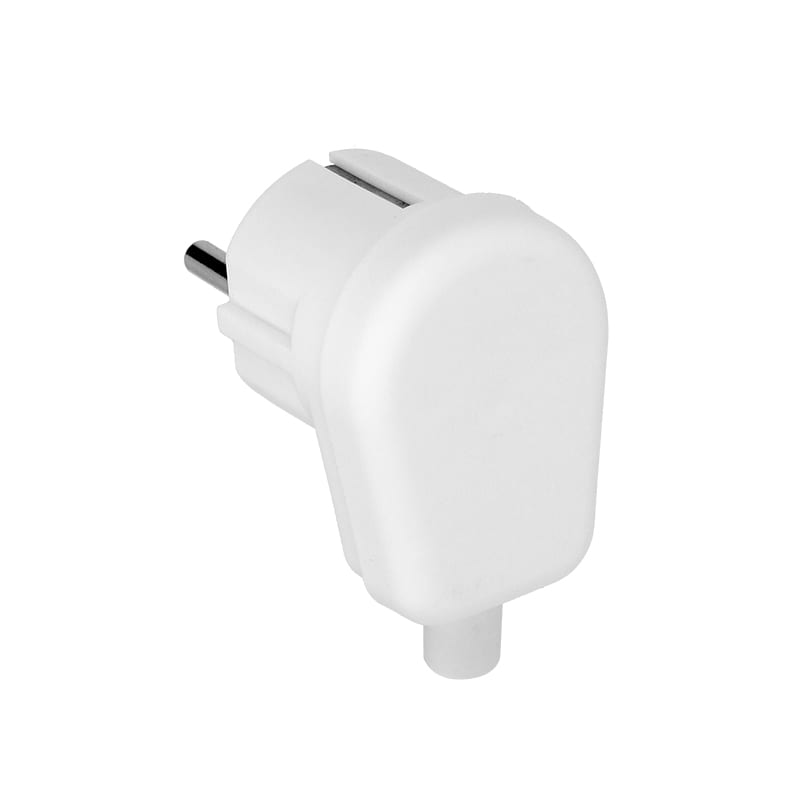 Orno 13182 Angled Schuko Male Plug 16A – 2P+E, Screw Clamp & White IP20 – view 3