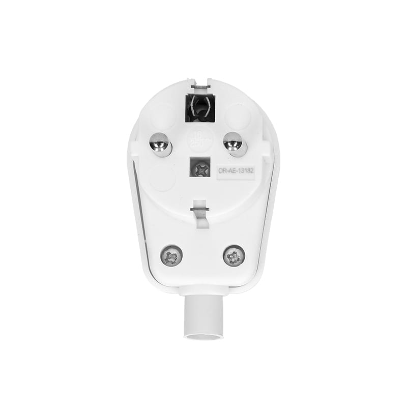 Orno 13182 Angled Schuko Male Plug 16A – 2P+E, Screw Clamp & White IP20 – view 4
