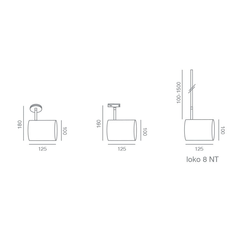 Loko 8 E27 PAR30 Track Spotlight 1C 230 V Gray – 355°/90° Adjust, 12–75 W & Dimmable – view 2