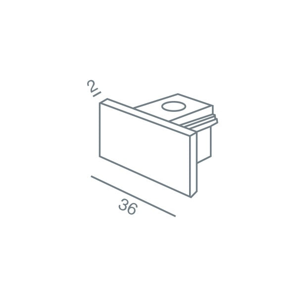 Rail Terminal End Cap 1C 33×18×2 mm White – Conductor Cover & CE Certified – view 2