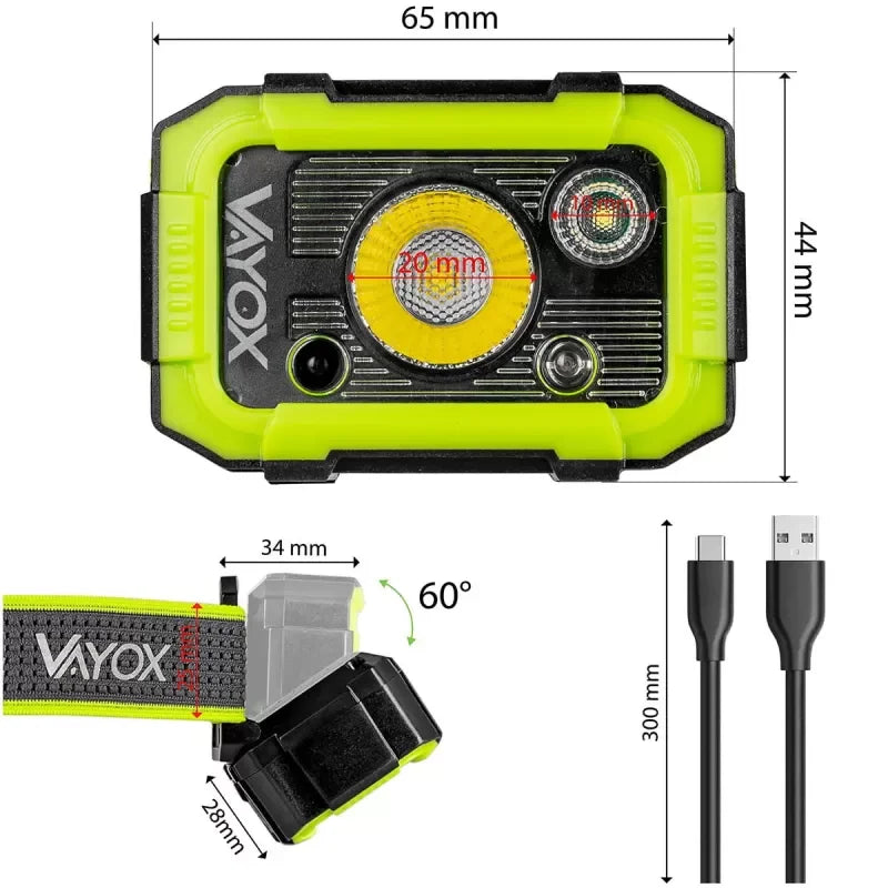 Rechargeable Headlamp 750lm Pro Series VA0187 VAYOX - view 7