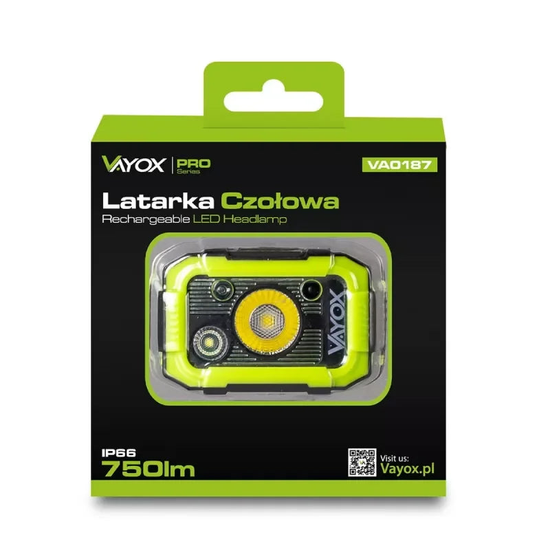 Rechargeable Headlamp 750lm Pro Series VA0187 VAYOX - view 9