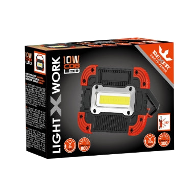 Rexer RX08023 Portable COB LED Floodlight – 10W 800lm, 4xAA & 180° Tilt – view 3