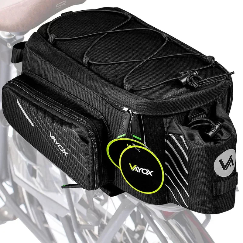 Single Bike Pannier Bag with Side Pockets 12L VA0171 VAYOX