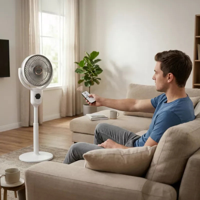 Standing Fan with Battery and 6xSMD Light (WD-289) Grey VA0434G VAYOX - view 14