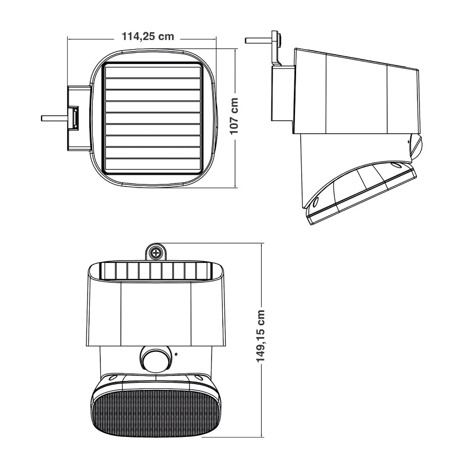 GBC SWL001WN Solar LED Wall Light 2000 lm 4000K – PIR Motion Sensor, IP54 & Rechargeable – view 7