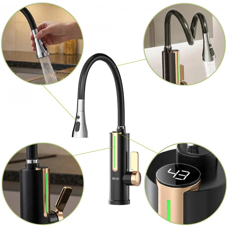 Tankless Vertical Water Heater Black VA0416 VAYOX - view 11