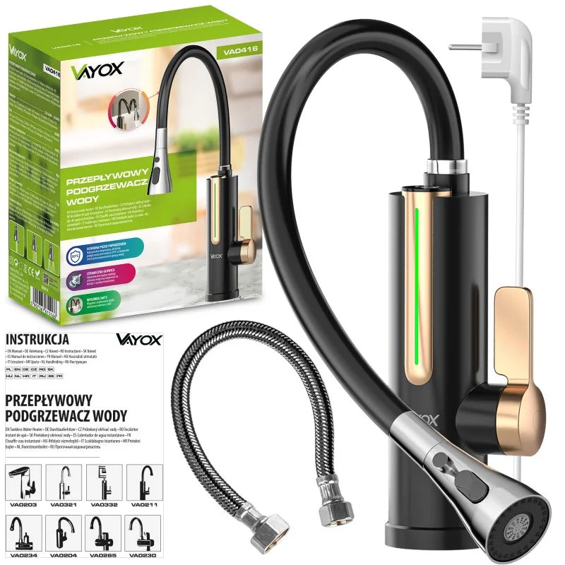 Tankless Vertical Water Heater Black VA0416 VAYOX - view 12
