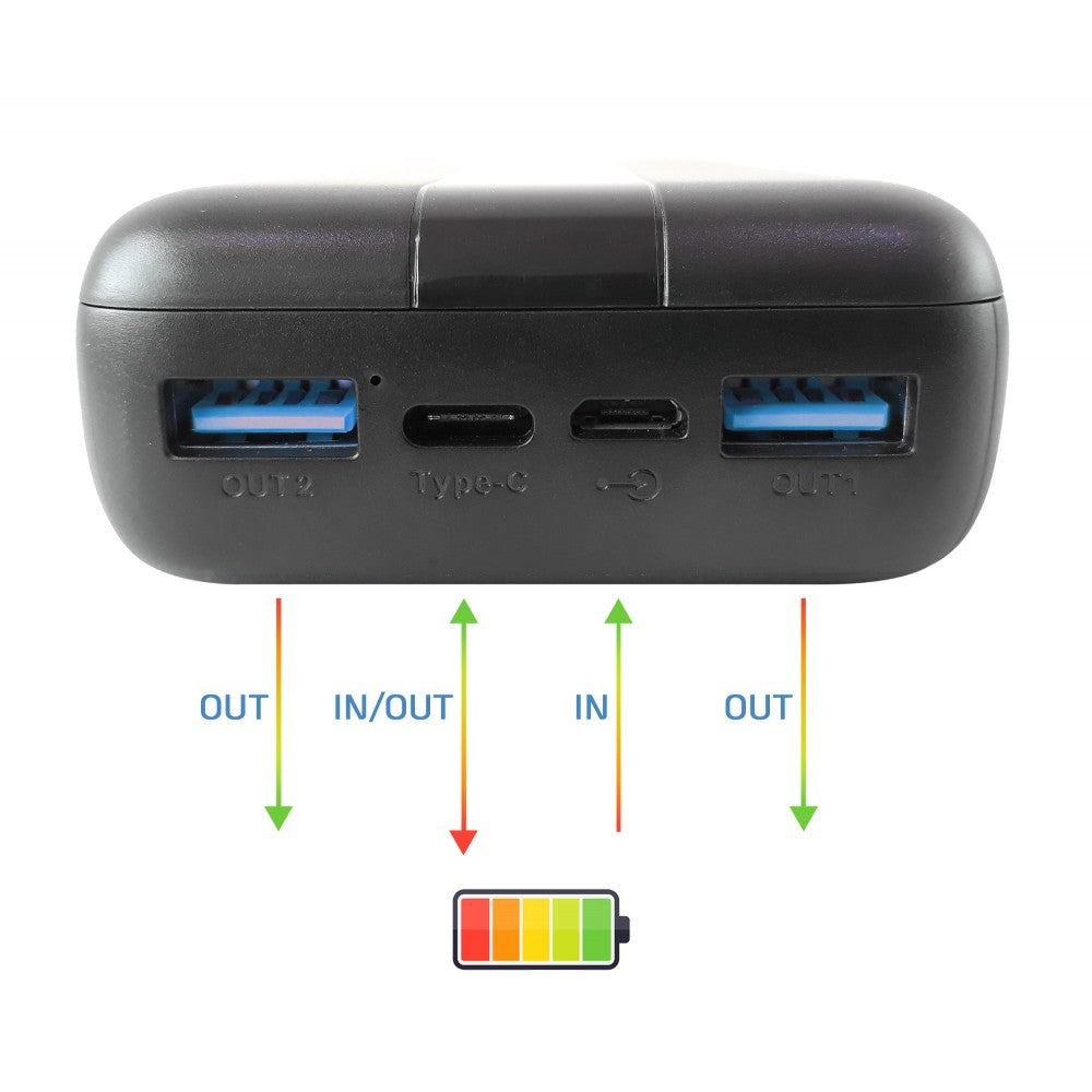 Techly I-Charge-2000020W Power Bank 20000mAh 20W 3-Port - view 2