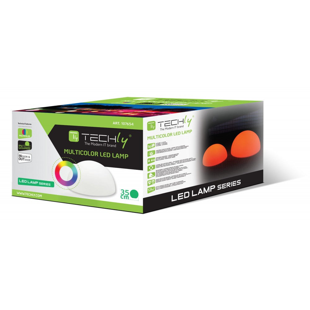 Techly I-LED HALFB Outdoor RGB LED Half-Sphere Lamp IP67 - view 2