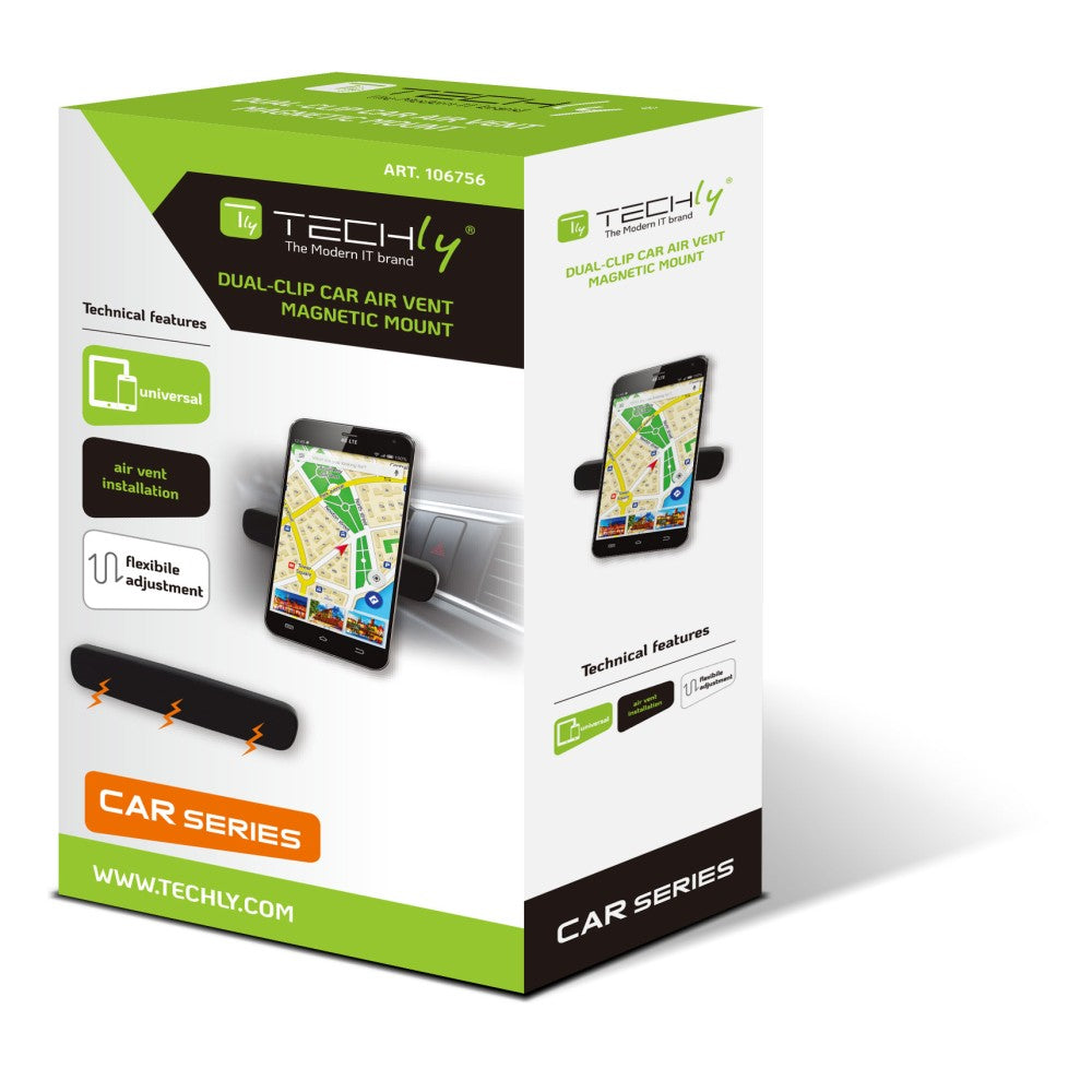 Techly I-SMART-UNIDUA Magnetic Air Vent Car Holder — View 2