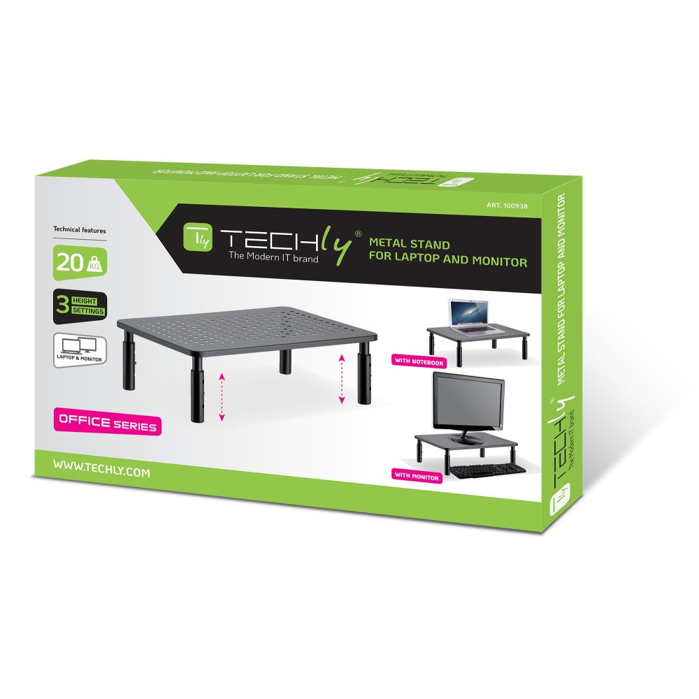 Techly ICA-MS 481 Height Adjustable Monitor Riser — View 14