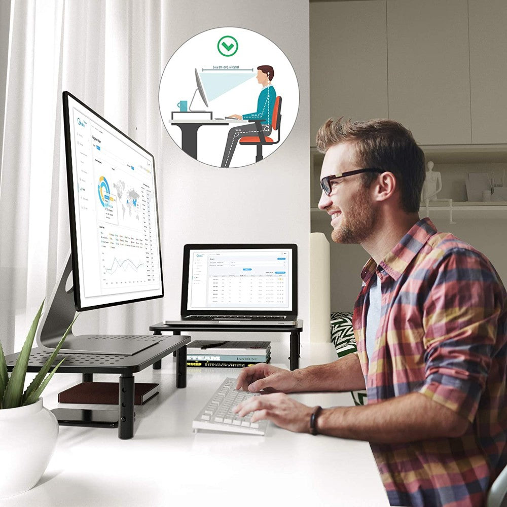 Techly ICA-MS 481 Height Adjustable Monitor Riser — View 4